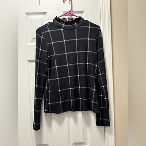 Maurices Black and White Checkered Sweater